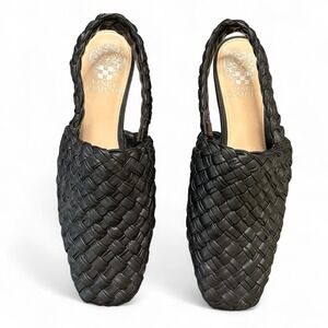 Vince Camuto Women's Size 8.5 Mules Quiet Luxury  Intrecciato Minimalist